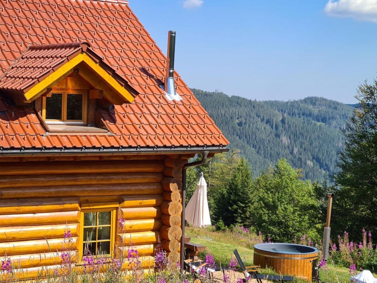 Luxus-Ferienhaus Blockhaus Chalet Nr 2 Toplage am Feldberg mit Sauna, Outdoor-Hottub, Kamin auf 1300m üM Exterior foto
